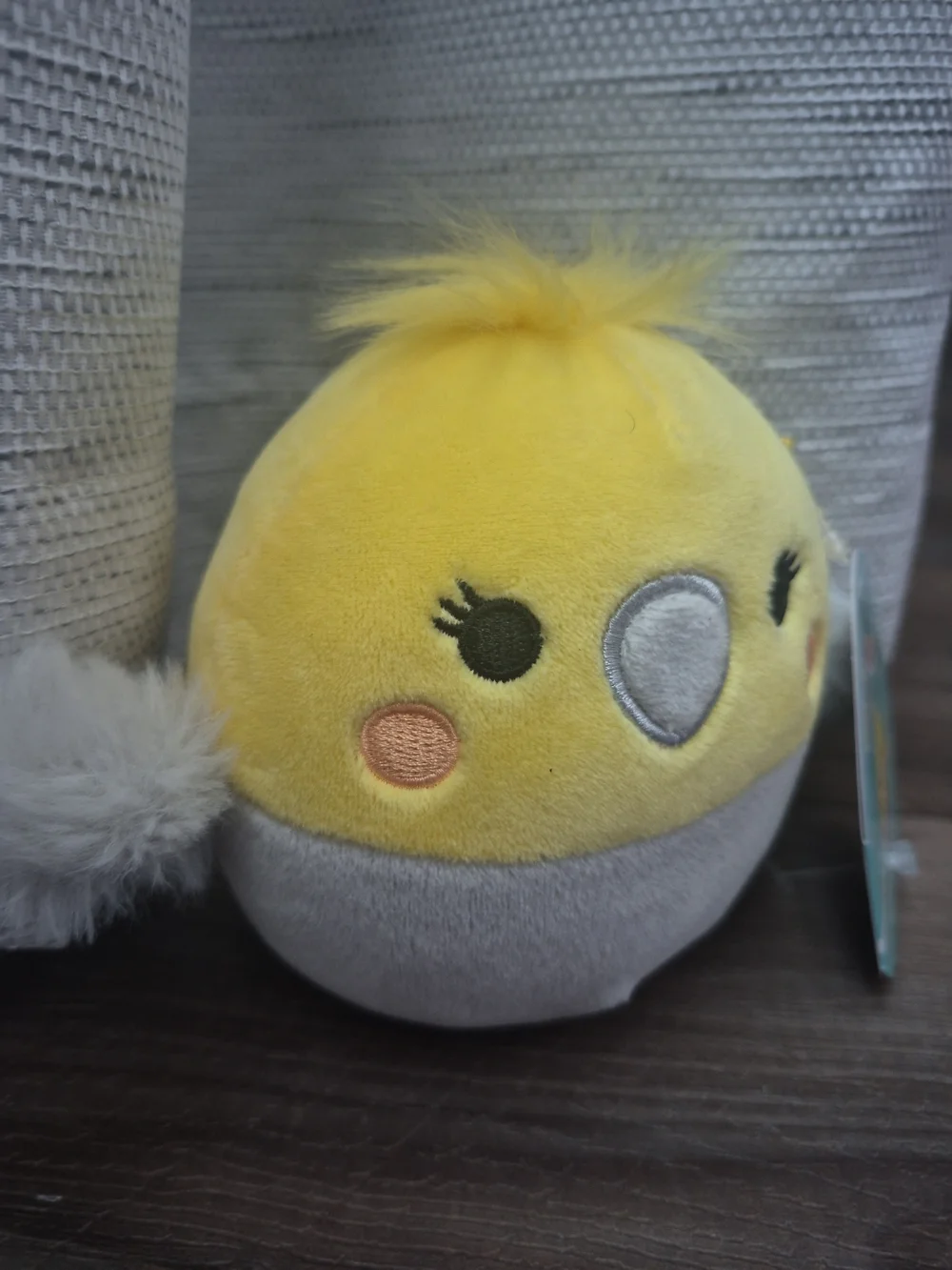 Original Squishmallows Yellow Gray Cockatiel Plush - Charlize